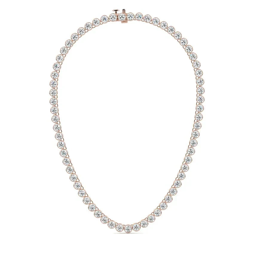 ROUND MINI BEZEL TENNIS NECKLACE