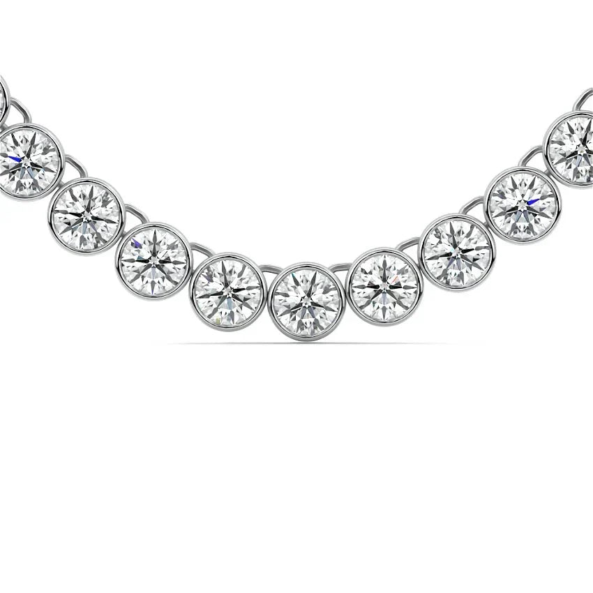 ROUND MINI BEZEL TENNIS NECKLACE