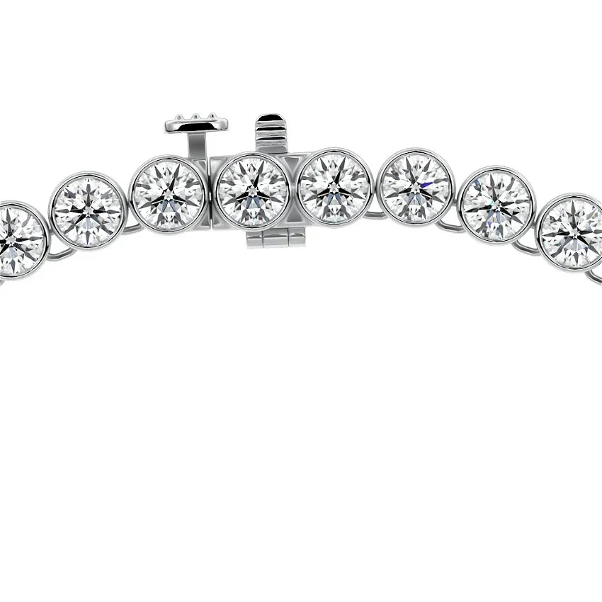 ROUND MINI BEZEL TENNIS NECKLACE