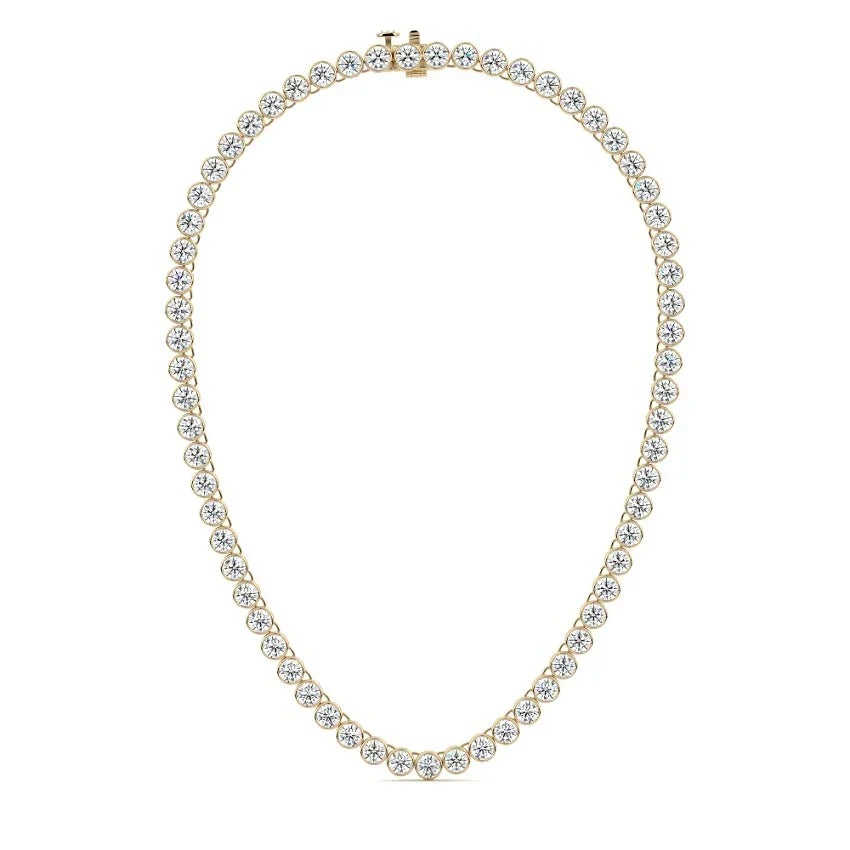 ROUND MINI BEZEL TENNIS NECKLACE