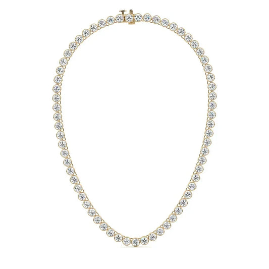 ROUND MINI BEZEL TENNIS NECKLACE