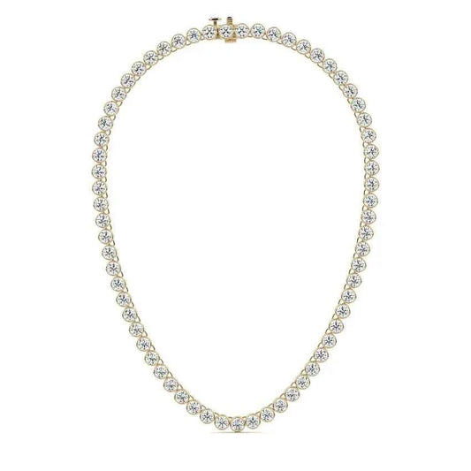 ROUND BEZEL TENNIS NECKLACE