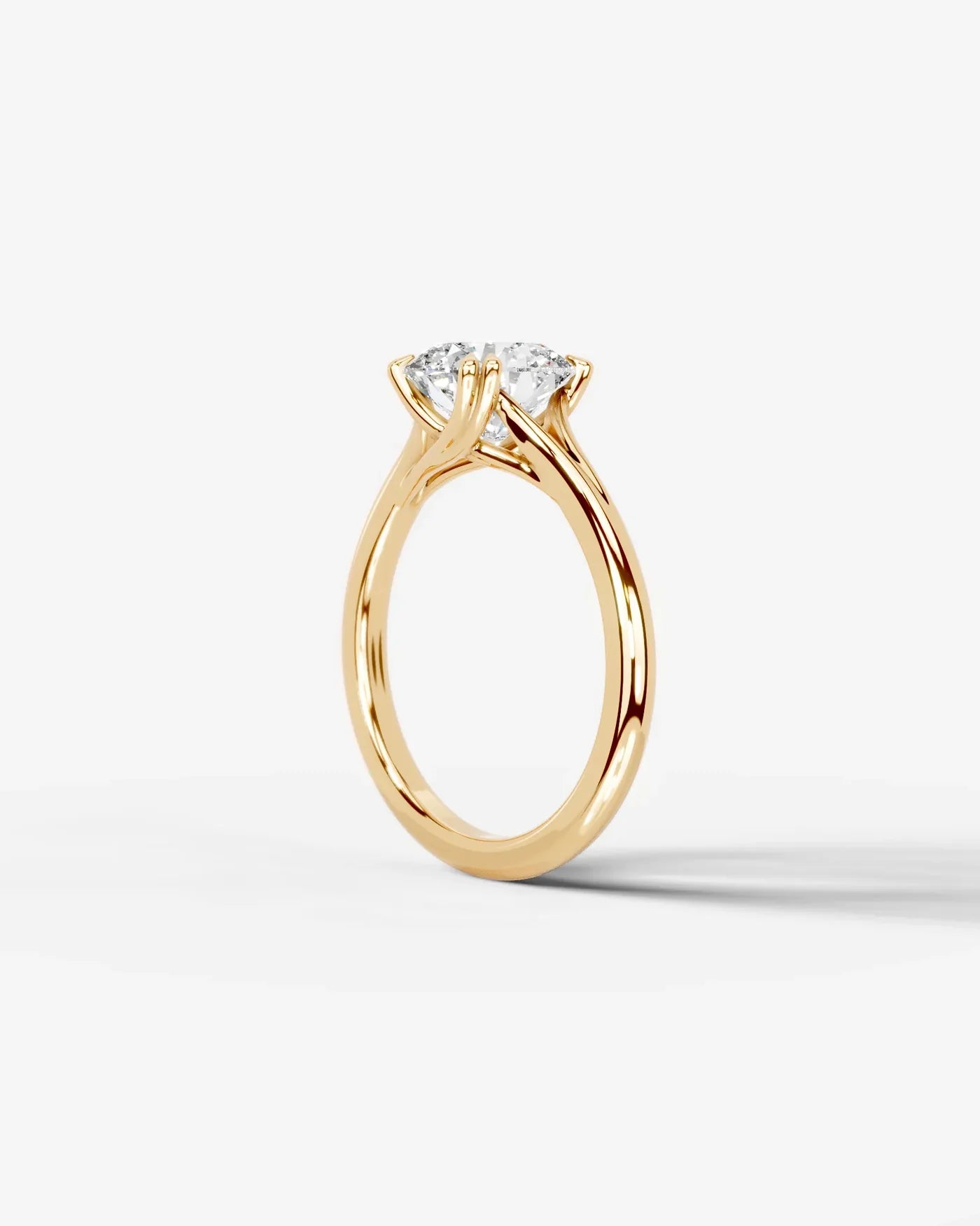Round Cut Lab Diamond Engagement Ring with classic eight prong| D VS1