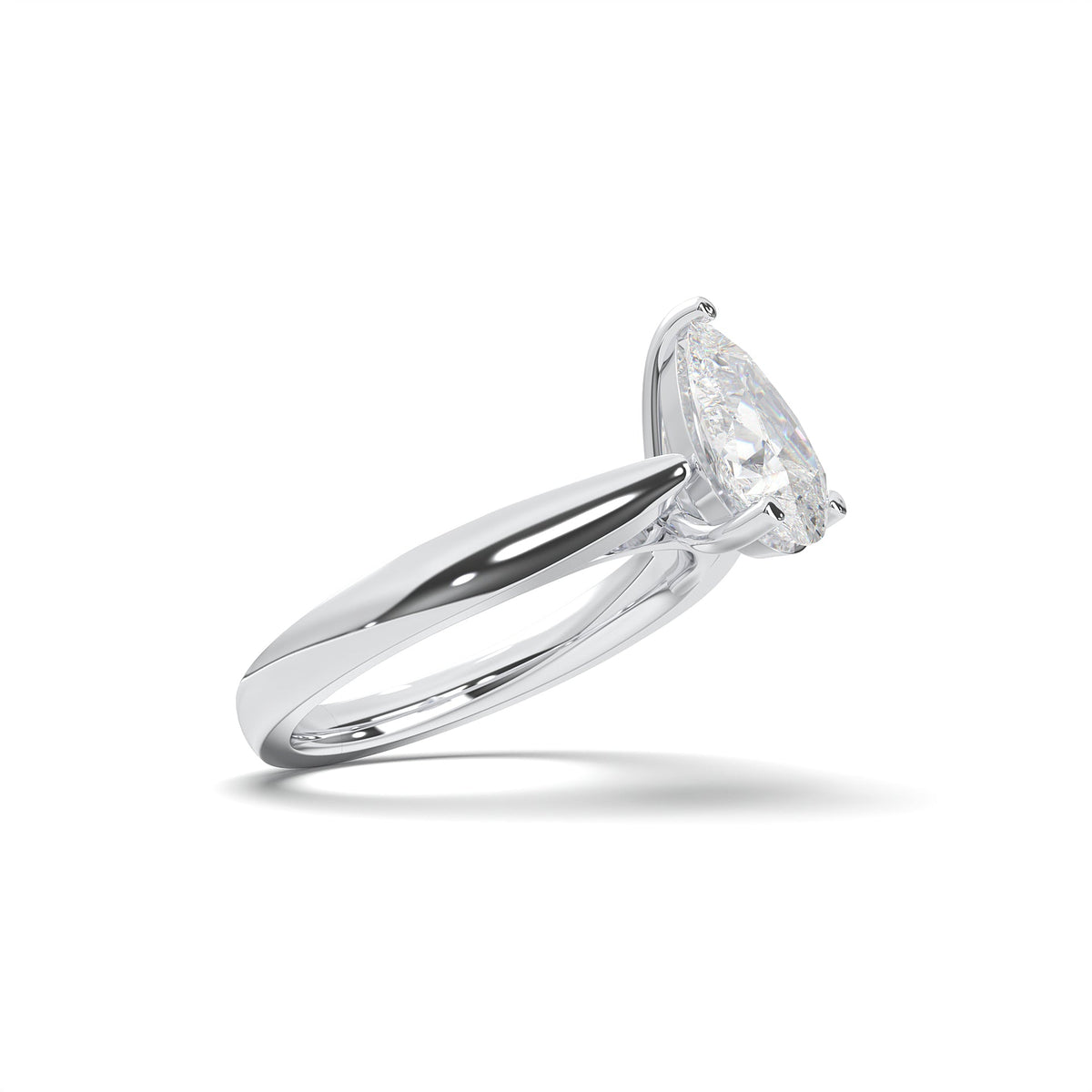 PEAR CATHEDRAL SOLITAIRE RING