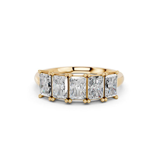 5 STONE RADIANT RING