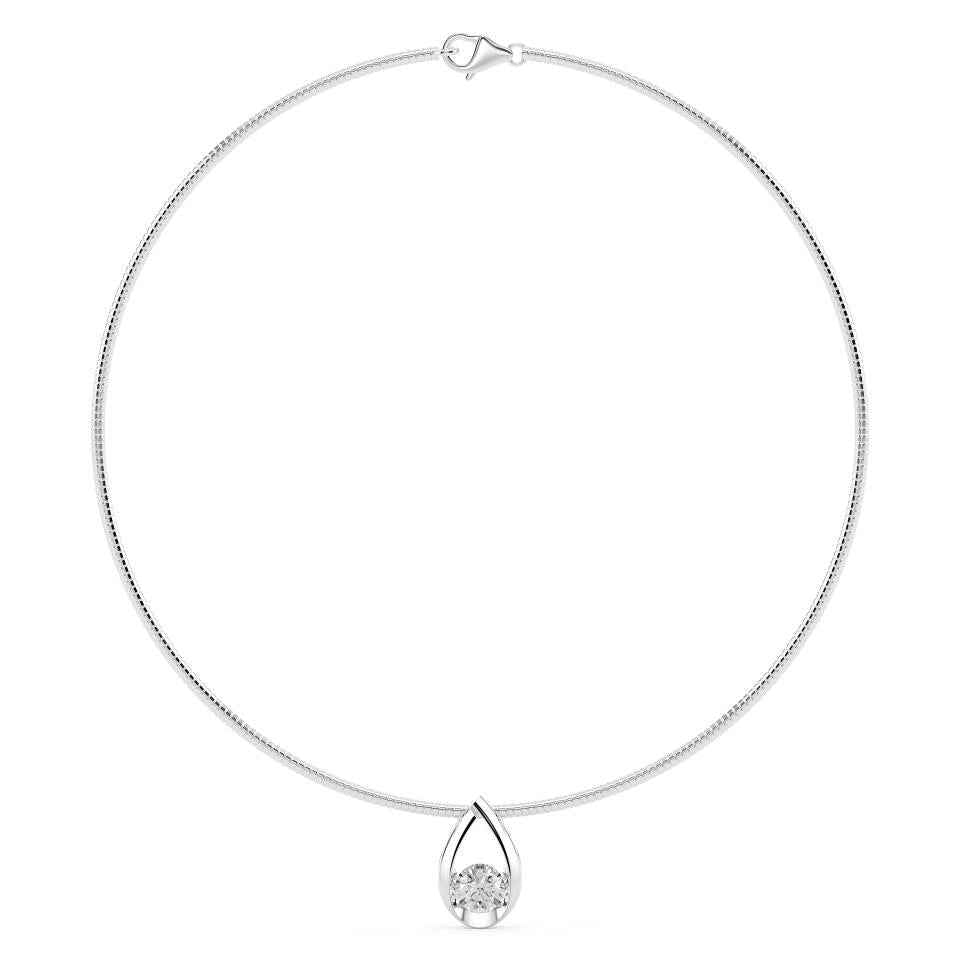 ROUND FANCY SOLITAIRE PENDANT