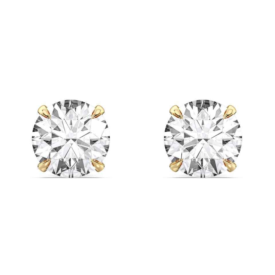 ROUND HIDDEN HALO EARRING