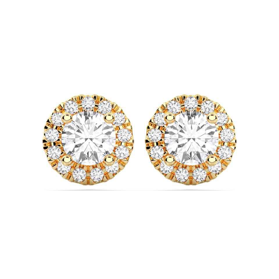 ROUND HALO EARRING