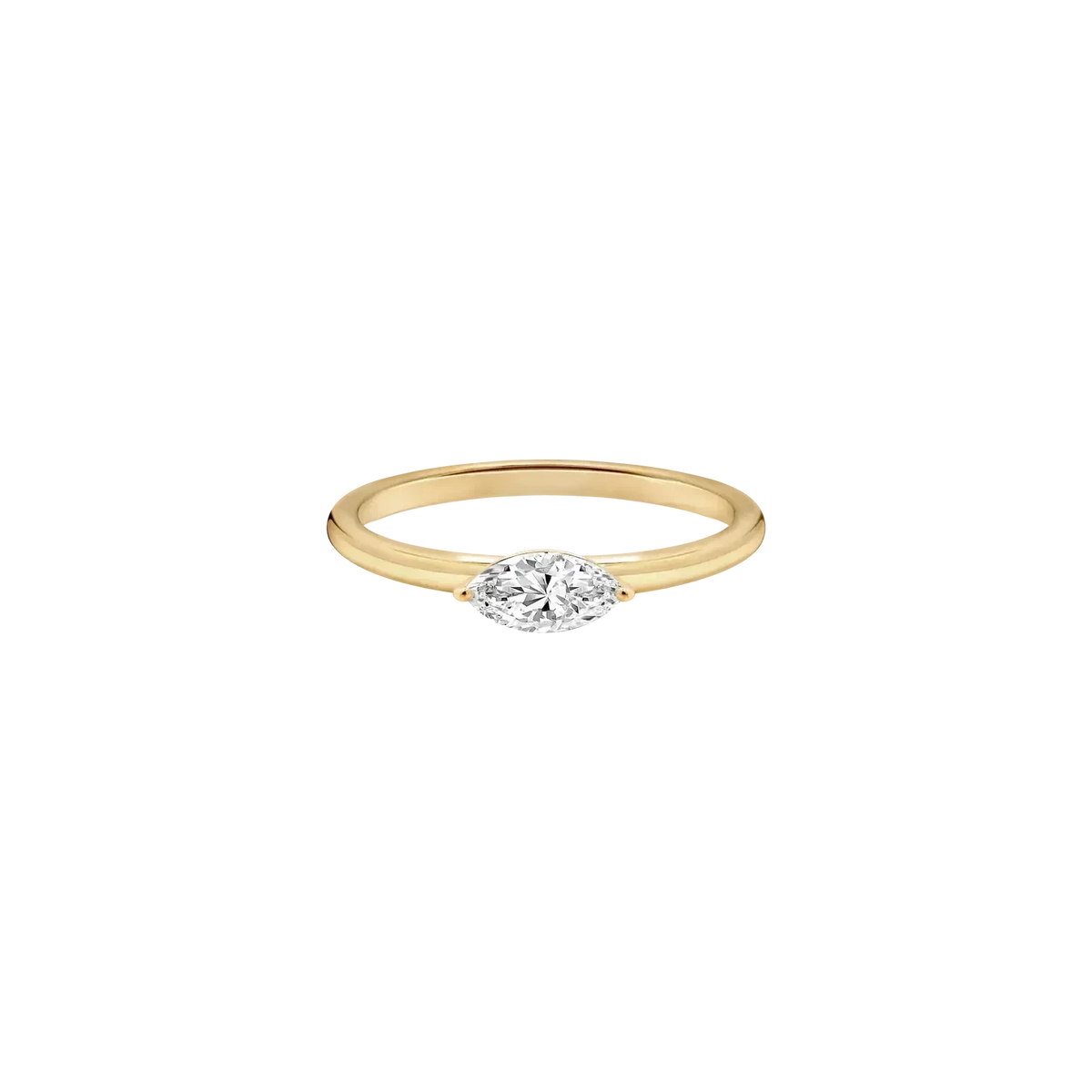 MARQUISE E-W LAB DIAMOND SOLITAIRE RING