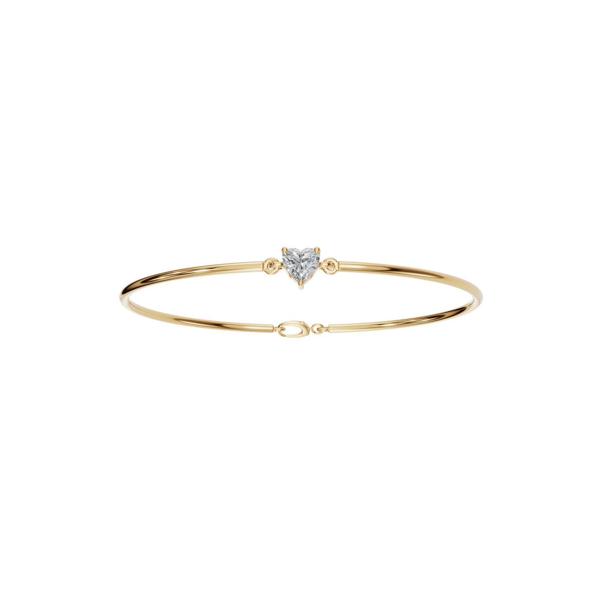 HEART SOLITAIRE BANGLE