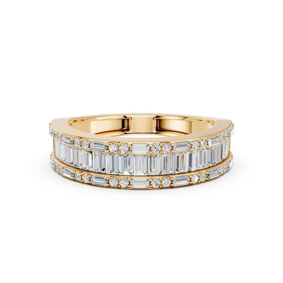 BAGUETTE CHANNEL SET WEDDING BAND