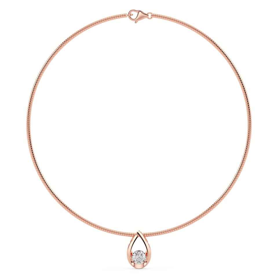 ROUND FANCY SOLITAIRE PENDANT