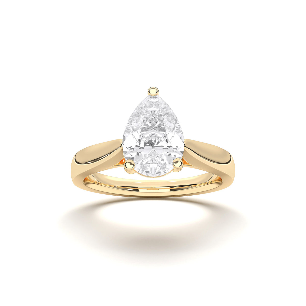 PEAR CATHEDRAL SOLITAIRE RING