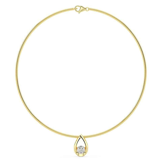 ROUND FANCY SOLITAIRE PENDANT