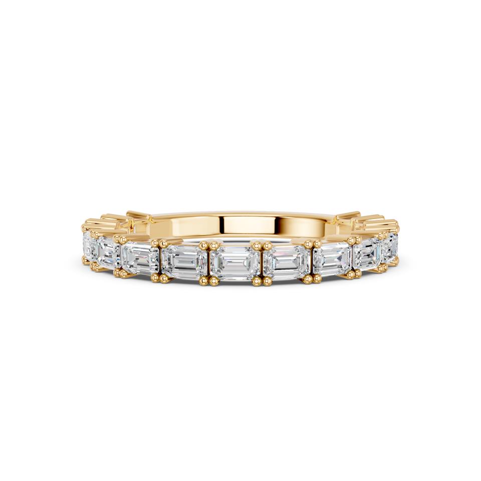 BAGUETTE 3/4 WEDDING BAND