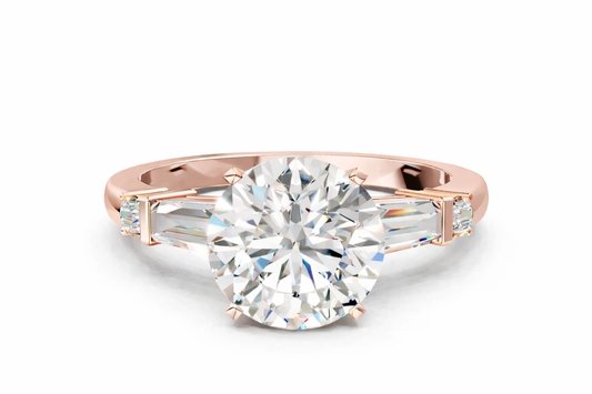 ROUND BAGUETTE ROUND CHANNEL RING - M&D Signature Jewels