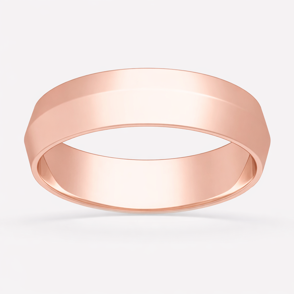 5MM V PLAIN MENS BAND - M&D Signature Jewels