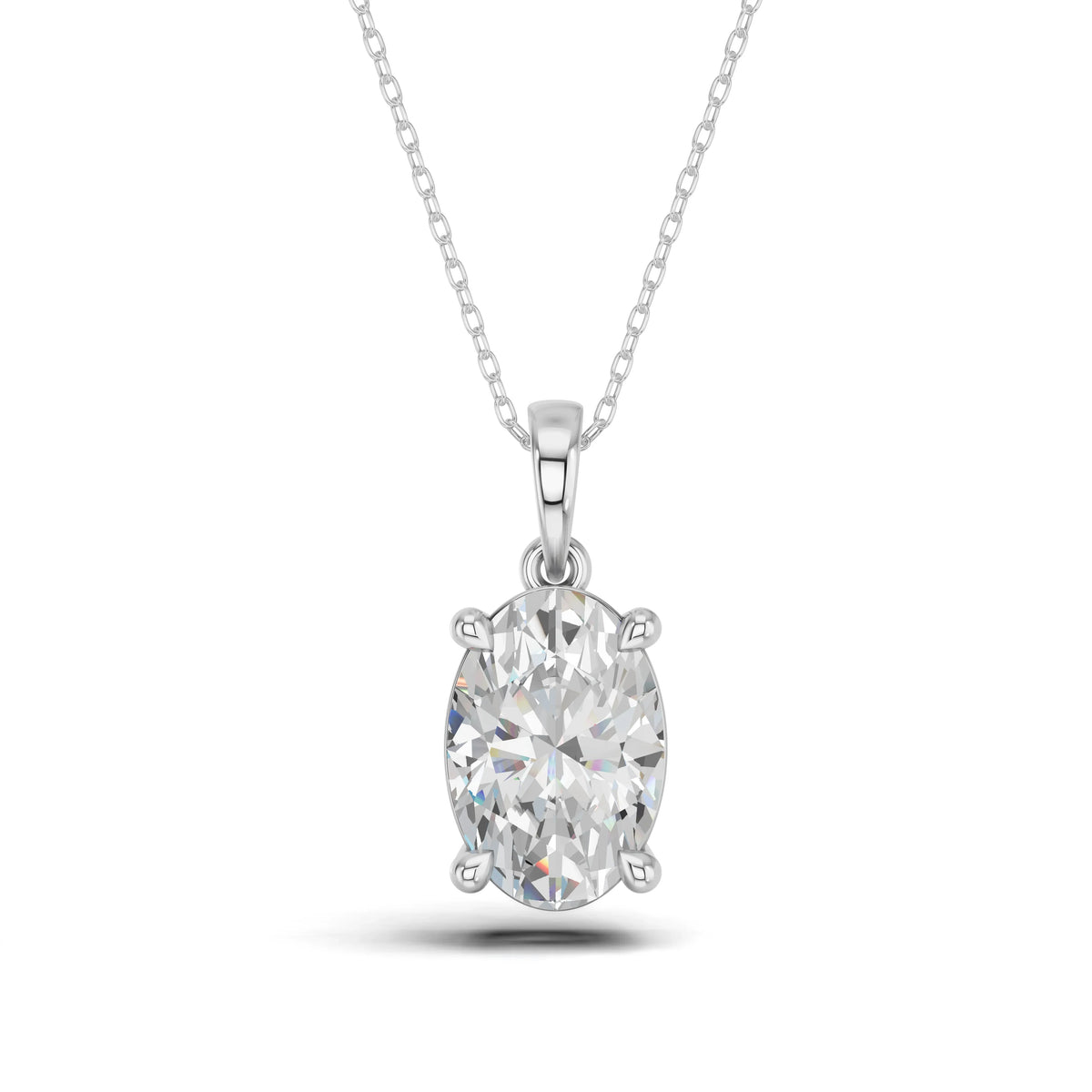 OVAL SOLITAIRE PENDANT