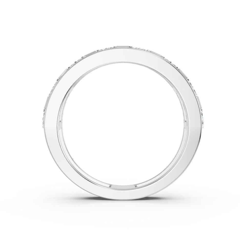 BAGUETTE CHANNEL SET WEDDING BAND
