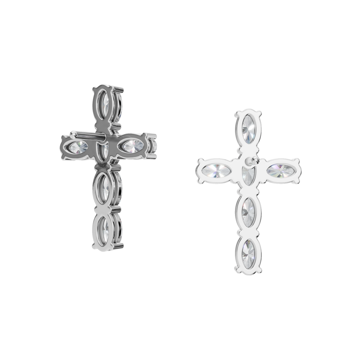 OVAL CROSS EARRING