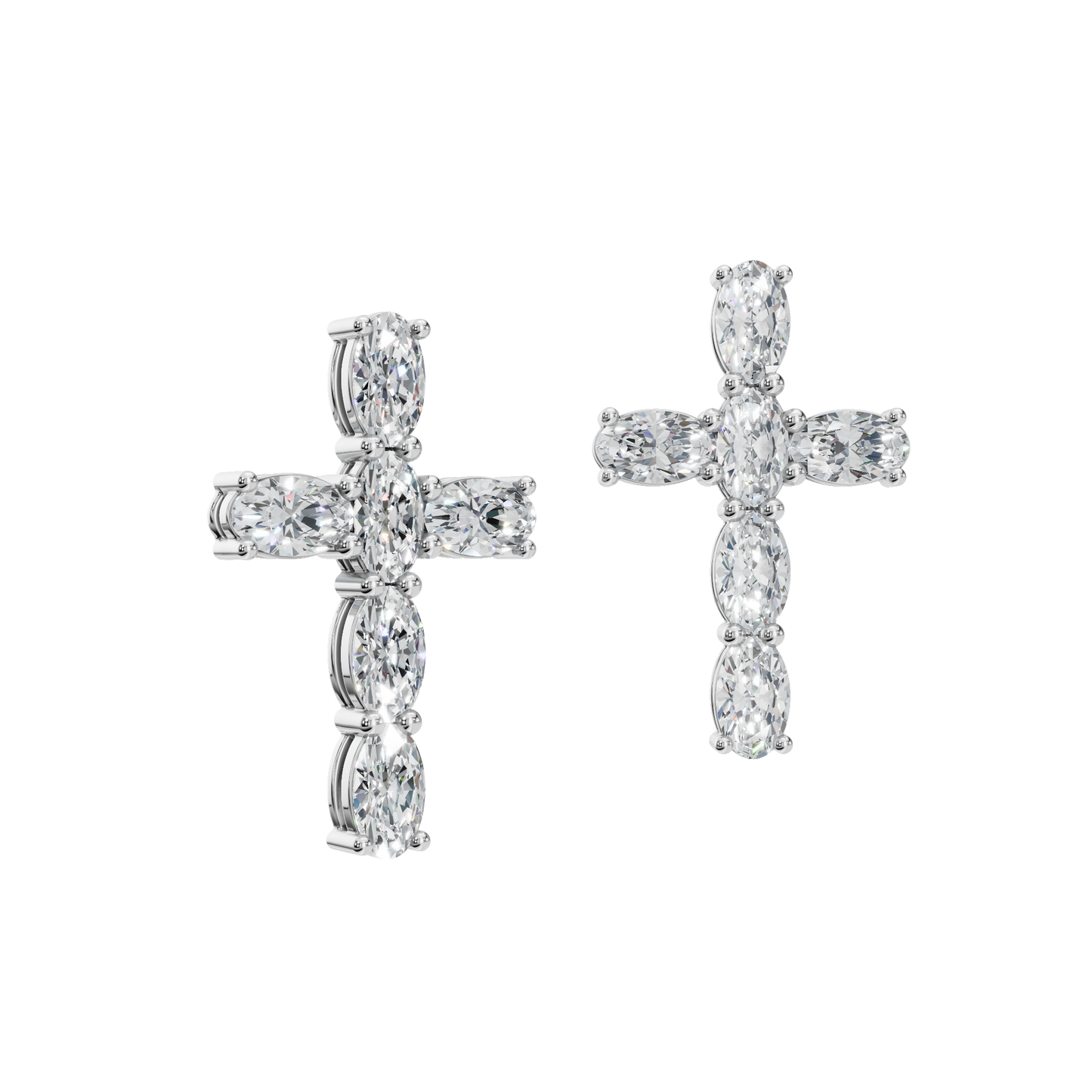 OVAL CROSS EARRING - M&D Signature Jewels