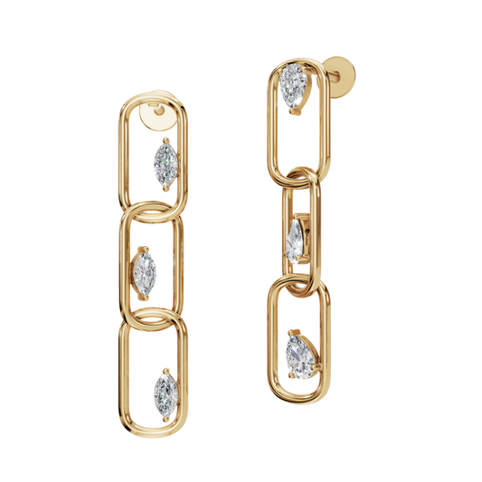 PEAR FANCY DROP EARRING - M&D Signature Jewels
