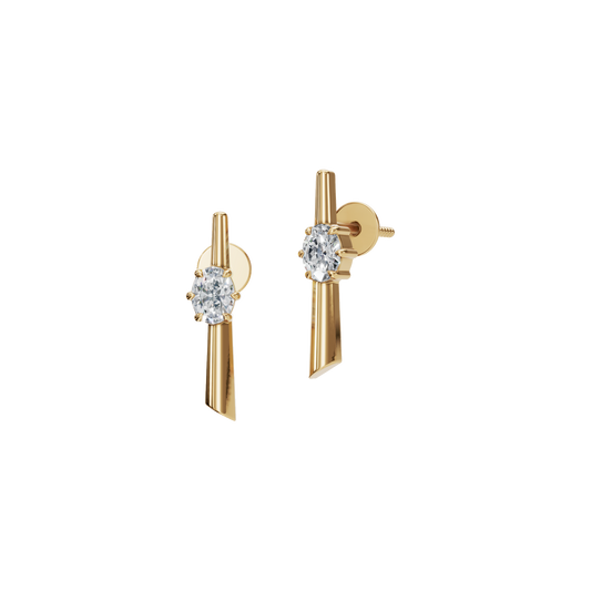 SLEEK OVAL EARRING - M&D Signature Jewels