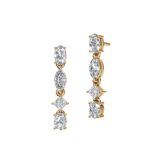 MULTISHAPE DROP EARRING - M&D Signature Jewels