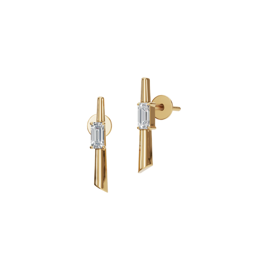 SLEEK BAGUETTE EARRING - M&D Signature Jewels