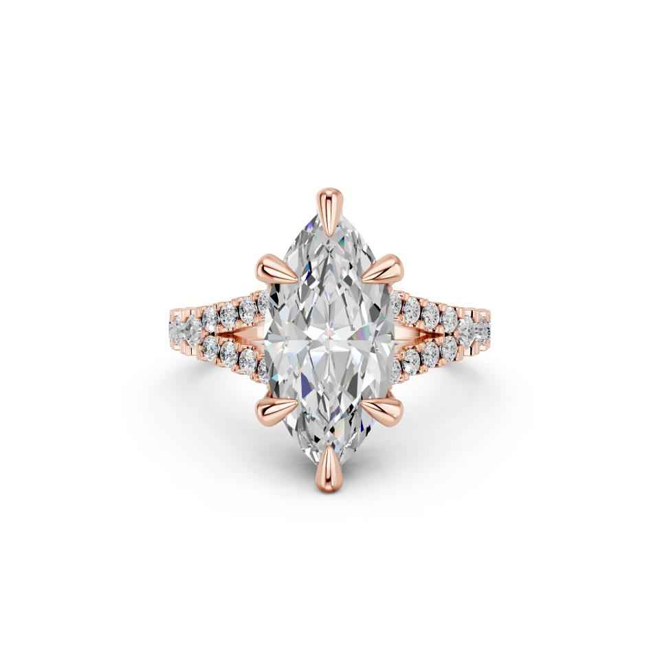 MARQUISE SPLIT SHANK WITH PAVE STONE
