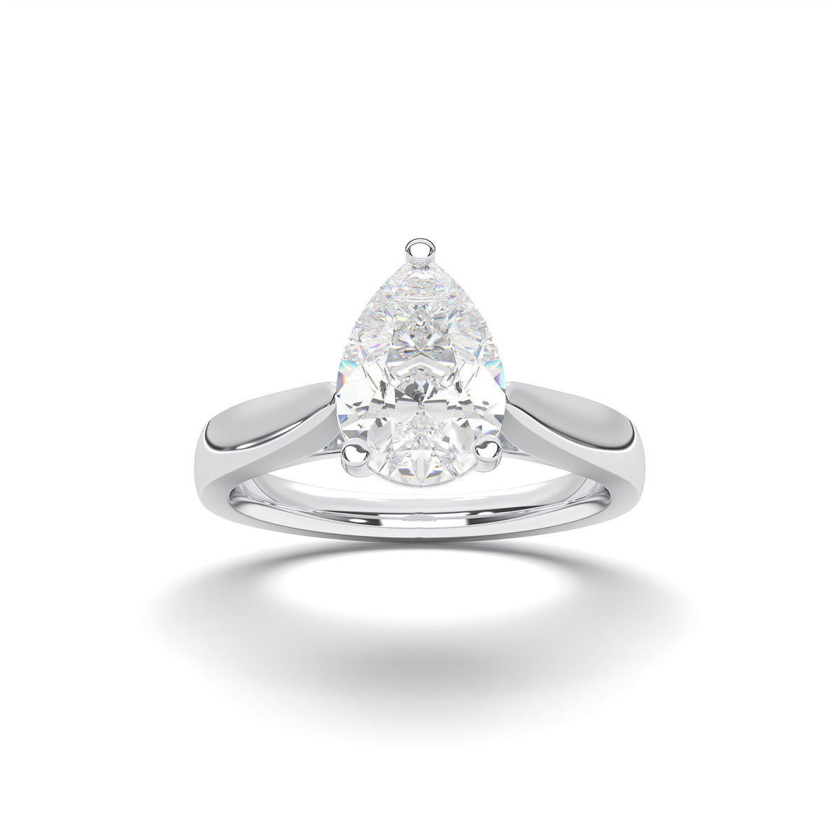PEAR CATHEDRAL SOLITAIRE RING