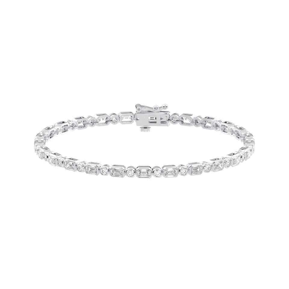 ROUND-EMERALD TENNIS BRACELET