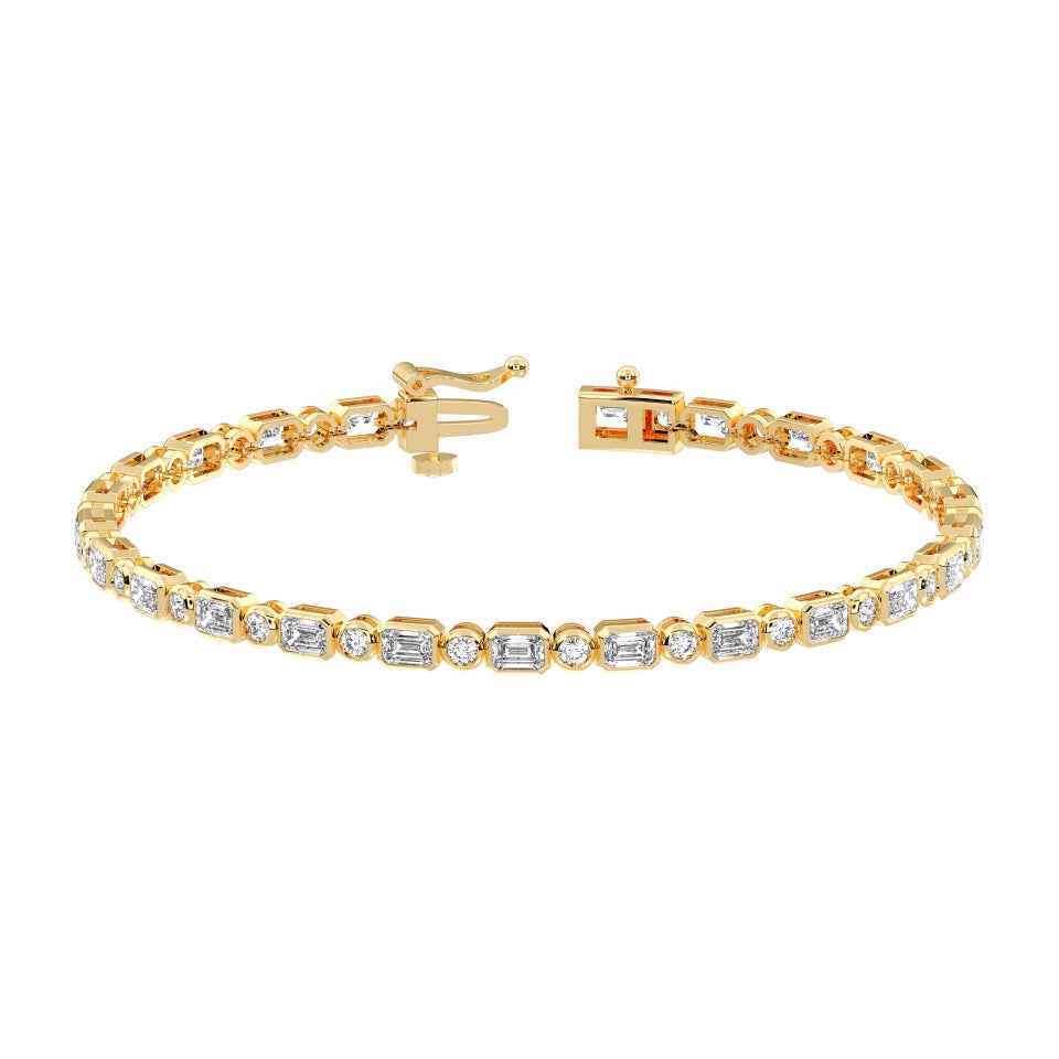 ROUND-EMERALD TENNIS BRACELET