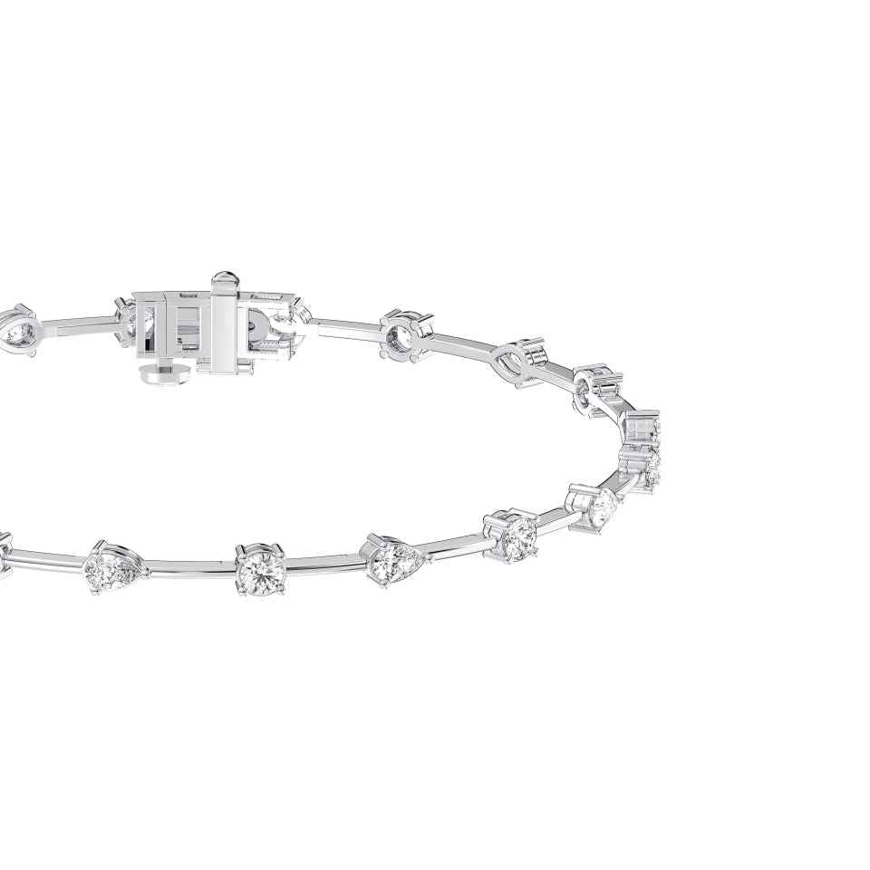 ROUND-PEAR TENNIS BRACELET