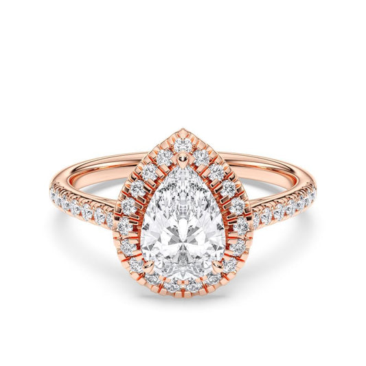PEAR FLUSH SET RING - M&D Signature Jewels