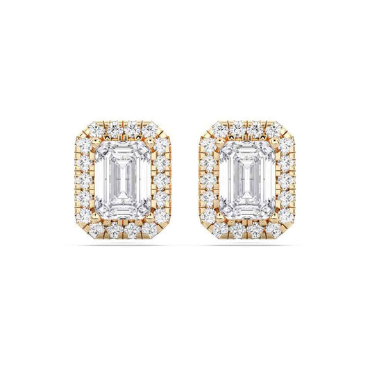 EMERALD HALO EARRING