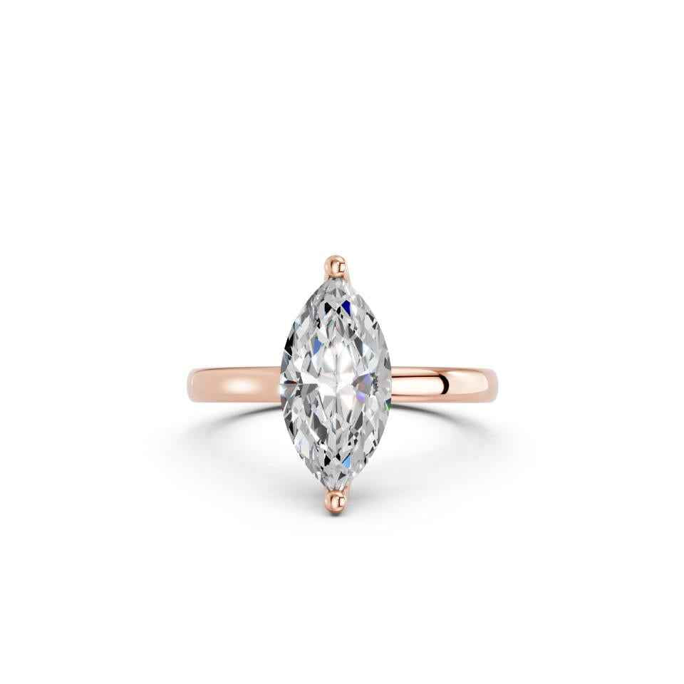 MARQUISE RING WITH HIDDEN HALO