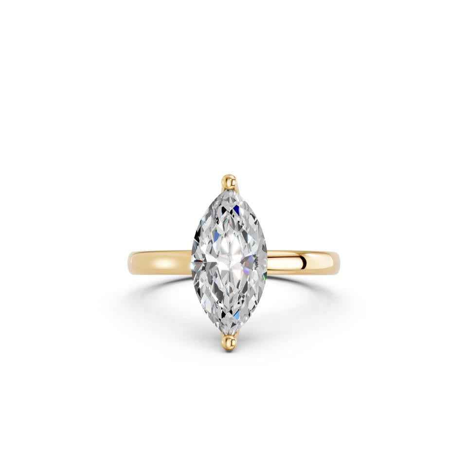 MARQUISE RING WITH HIDDEN HALO