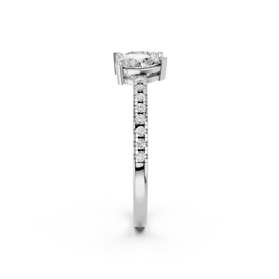 3 STONE PEAR PAVE BAND