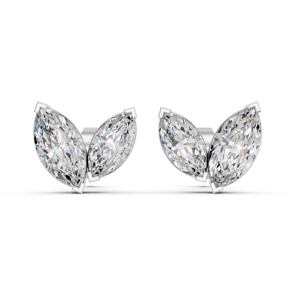 MARQUISE TWO STONE EARRING