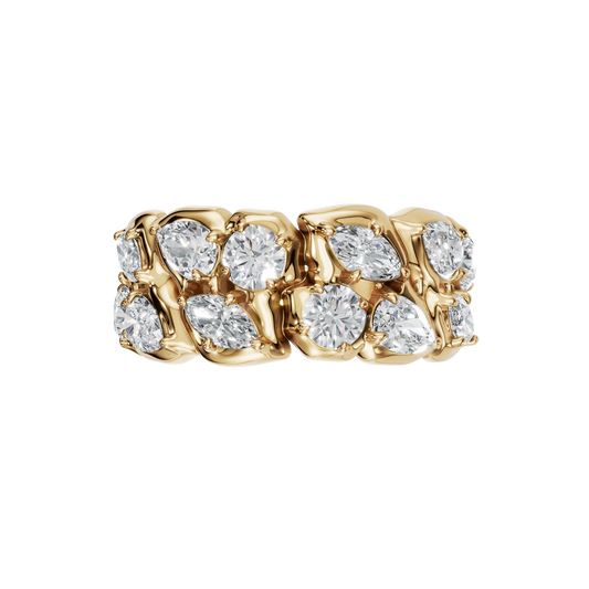 MARQUISE ROUND WEDDING BAND - M&D Signature Jewels