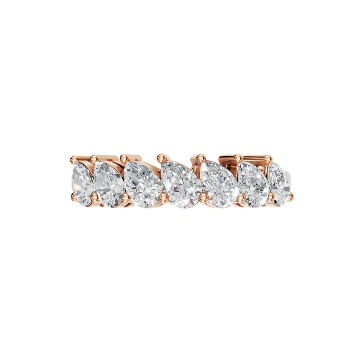 PEAR HALF ETERNITY WEDDING RING