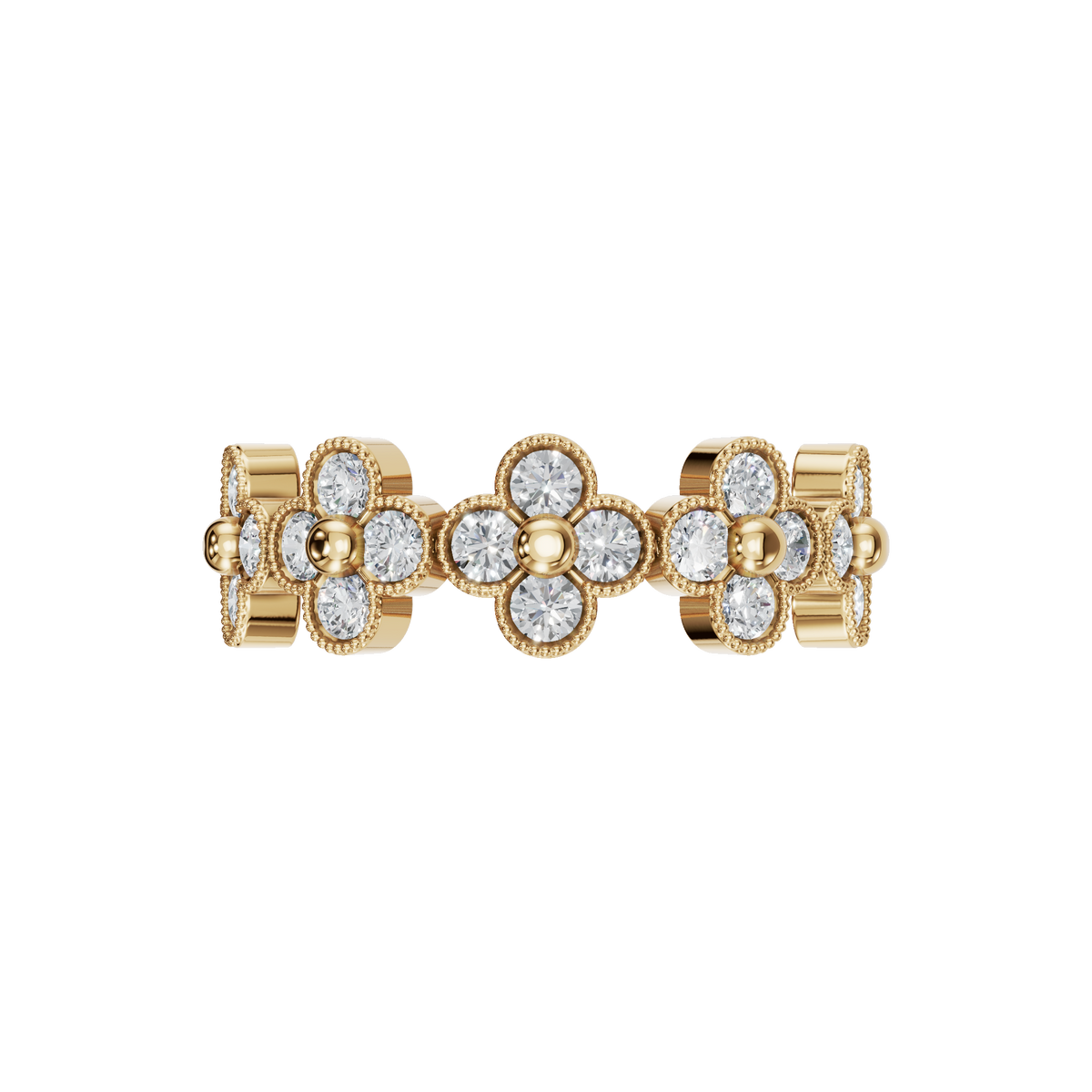ROUND CLOVER WEDDING RING
