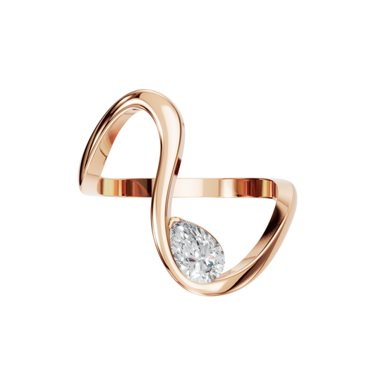 PEAR VINTAGE SOLITAIRE RING - M&D Signature Jewels