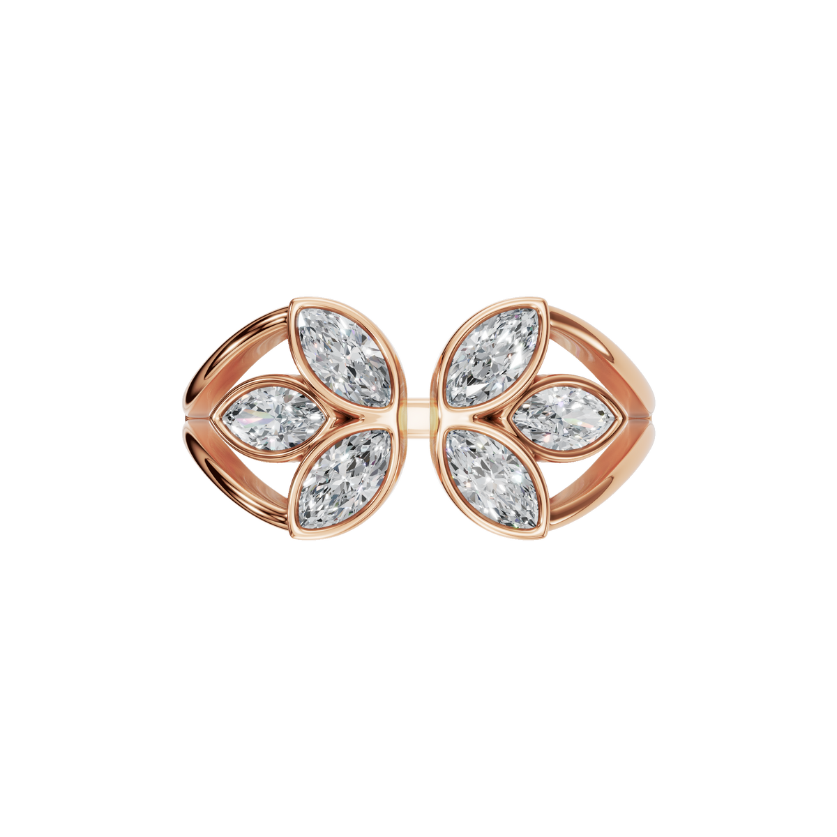 FLOWER OPEN WEDDING RING