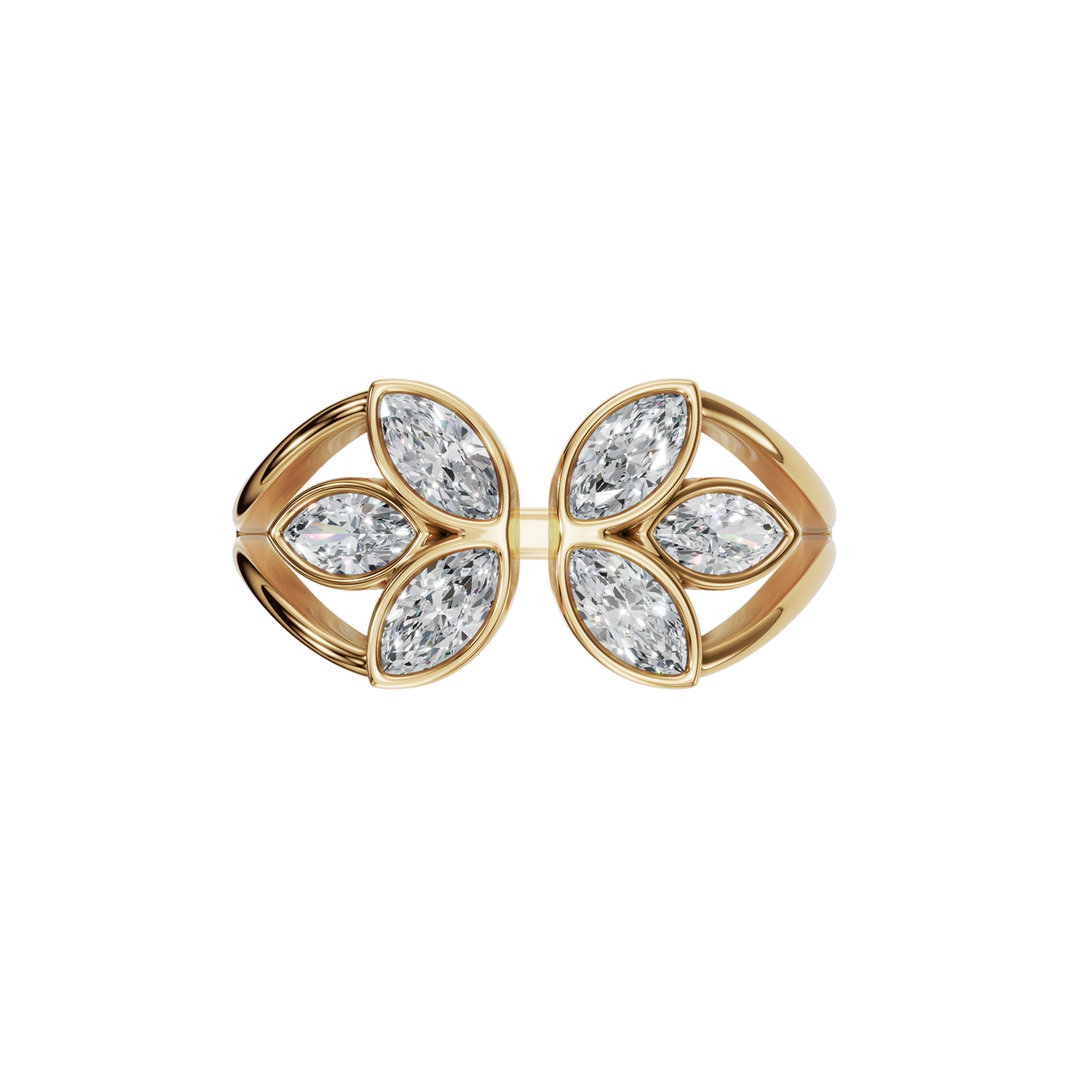 FLOWER OPEN WEDDING RING