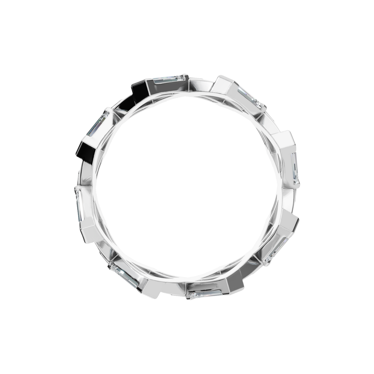 FANCY BAGUETTE WEDDING BAND