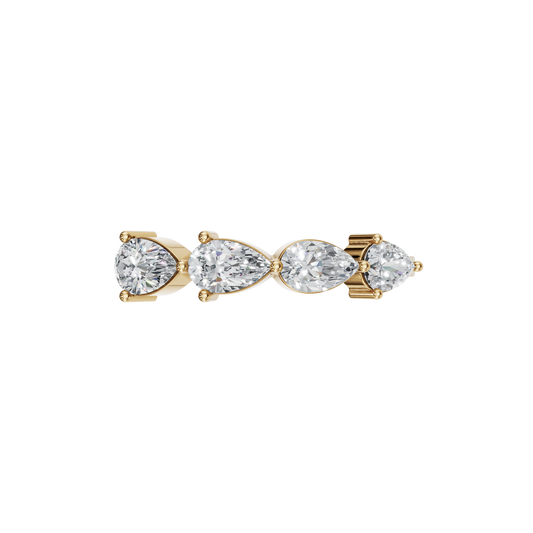 PEAR E-W HALF ETERNITY WEDDING BAND - M&D Signature Jewels