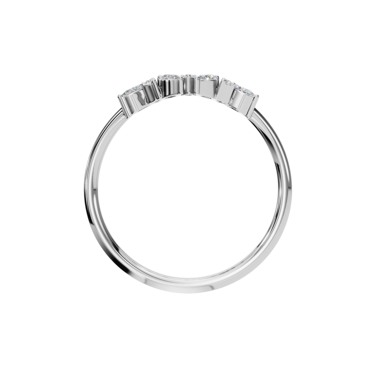 MARQUISE ROUND WEDDING BAND