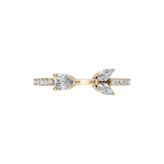 PEAR MARQUISE OPEN WEDDING RING - M&D Signature Jewels